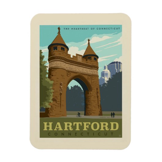 Hartford, CT Magneet (Verticaal)
