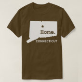 Hartford CT New England Silhouette State of Connec T-shirt (Design voorkant)