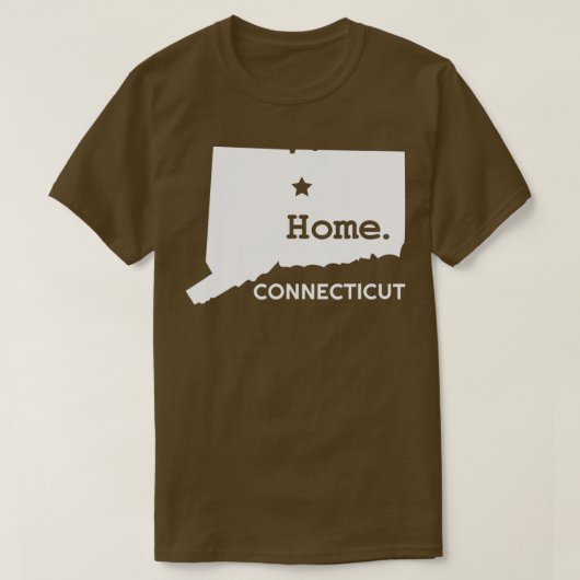 Hartford CT New England Silhouette State of Connec T-shirt (Design voorkant)