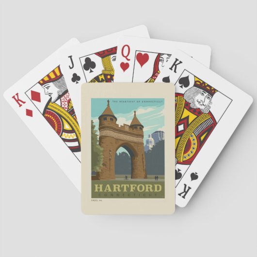 Hartford, CT Pokerkaarten (Achterkant)