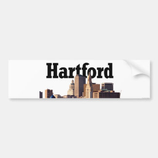Hartford CT Skyline met "Hartford" in de hemel Bumpersticker