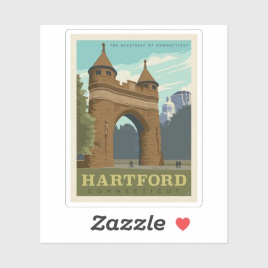 Hartford, CT Sticker (Vel)