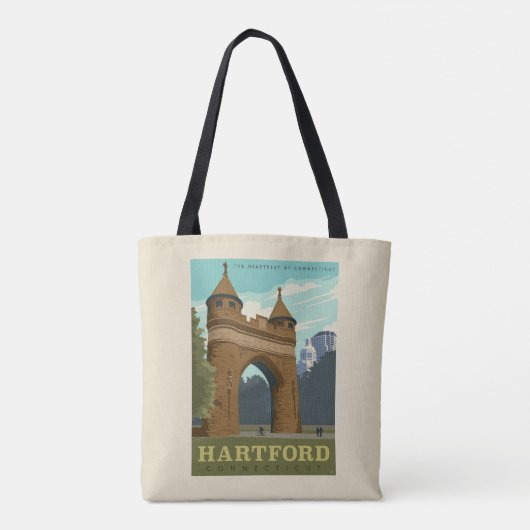 Hartford, CT Tote Bag (Achterkant)
