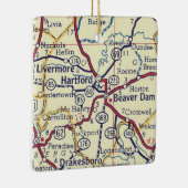 Hartford KY  Map Keramisch Ornament (Rechts)