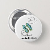 Hartford Marathon: Bedrukte schoenen!REMOVE! Ronde Button 5,7 Cm (Voorkant /achterkant)