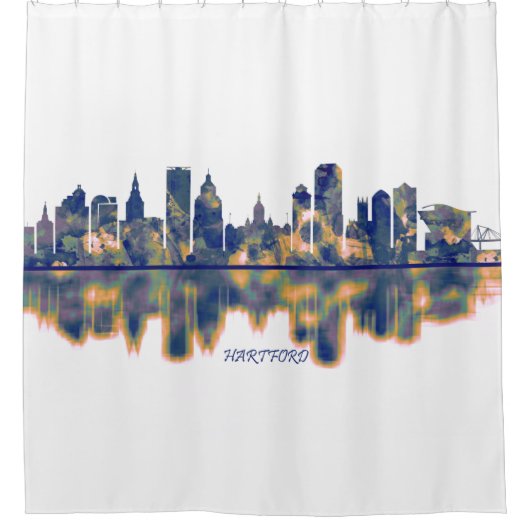 Hartford Skyline Douchegordijn (Voorkant)