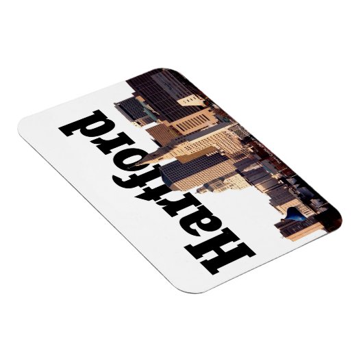 Hartford Skyline met Hartford in de lucht Magneet (Rechterzijde)