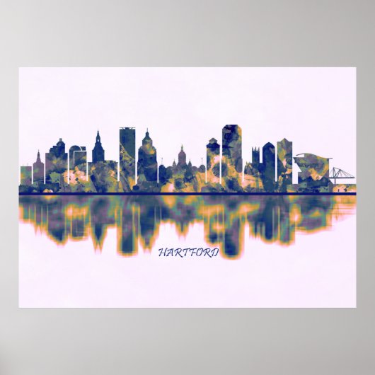 Hartford Skyline Poster (Voorkant)
