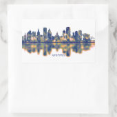 Hartford Skyline Rechthoekige Sticker (Tas)