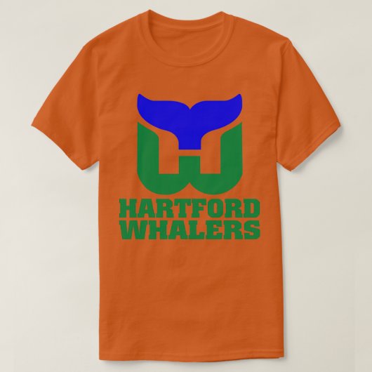 Hartford Whalers hockey THIN Champion uit 1980 T-shirt (Design voorkant)