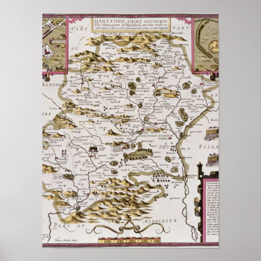 Hartfordshire en de situatie in Hartford Poster (Voorkant)