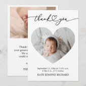 Hartfoto Baby| Aankondiging geboorte pasgeborene (Voorkant / Achterkant)