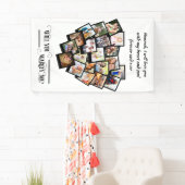 Hartfoto-collage liefde voor mij zwart wit spandoek (Insitu)