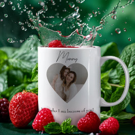 Hartfoto en tekst Ik ben Wie Ik Ben Door jou | Grote Koffiekop