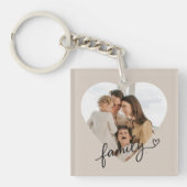 Hartfoto Familie Acryl Sleutelhanger – gepersonali (voorkant)