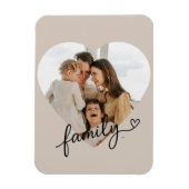 Hartfoto familie gepersonaliseerd magneet (Verticaal)