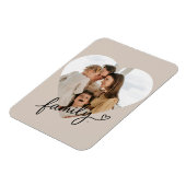Hartfoto familie gepersonaliseerd magneet (Linkerzijde)
