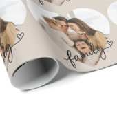 Hartfoto familie inpakpapier – gepersonaliseerd (Rol Hoek)