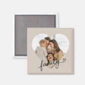 Hartfoto familie magneet – gepersonaliseerd (Voorkant / Achterkant)