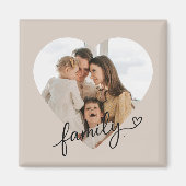 Hartfoto familie magneet – gepersonaliseerd (Voorkant)