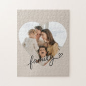Hartfoto Familie Puzzel – gepersonaliseerd cadeau Legpuzzel (Verticaal)