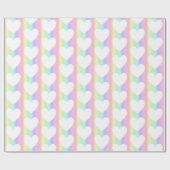 Hartfoto gepersonaliseerd, verticale regenboog cadeaupapier (Vlak)