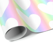 Hartfoto gepersonaliseerd, verticale regenboog cadeaupapier (Rol Hoek)