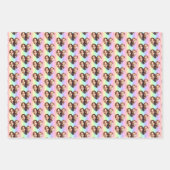 Hartfoto gepersonaliseerd, verticale regenboog inpakpapier vel (Voorkant 2)