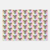 Hartfoto gepersonaliseerd, verticale regenboog inpakpapier vel (Voorkant)