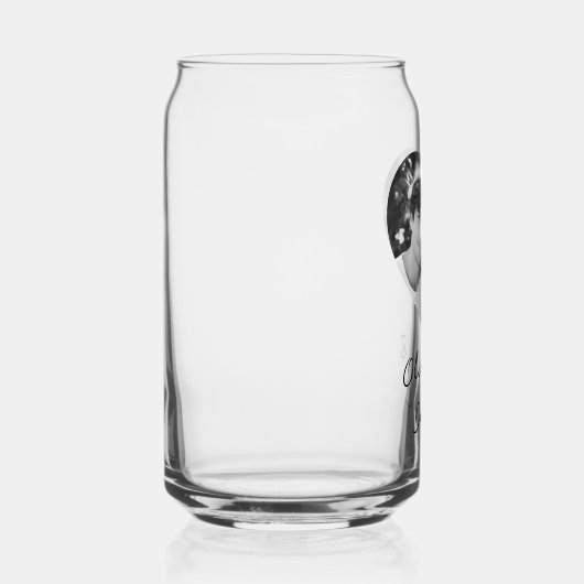 Hartfoto namen of aangepaste tekst blikvorm glas (Rechts)