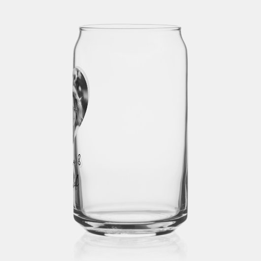 Hartfoto namen of aangepaste tekst blikvorm glas (Links)