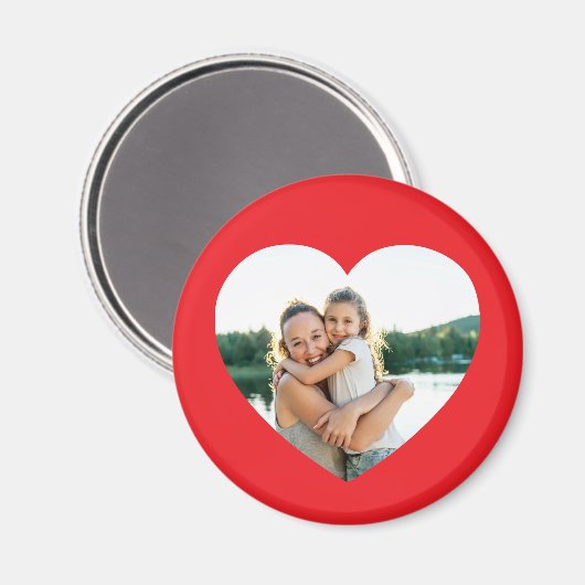 Hartfoto rood magneet (Voorkant / Achterkant)