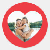Hartfoto rood ronde sticker (Voorkant)
