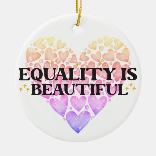 Hartgelijkheid Keramisch Ornament (Voorkant)