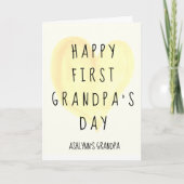 Hartgelukkige eerste opa's Day Kaart (Voorkant)