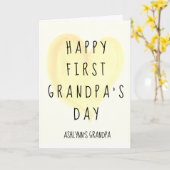 Hartgelukkige eerste opa's Day Kaart (Gele Bloem)