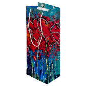 Hartgeschenk wijnzak wijn cadeautas (Achterkant Gekanteld)