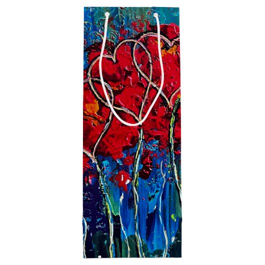 Hartgeschenk wijnzak wijn cadeautas (Achterkant)