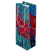 Hartgeschenk wijnzak wijn cadeautas (Voorkant Gekanteld)