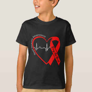 Hartgezondheid Hartziekte Bewustzijn Chd Hartslag T-shirt