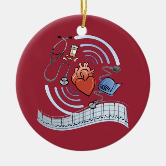 Hartgezondheid Keramisch Ornament (Voorkant)