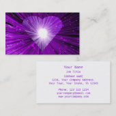 Hartgloed Paars visitekaartje wit (Voorkant / Achterkant)