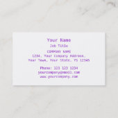 Hartgloed Paars visitekaartje wit (Achterkant)