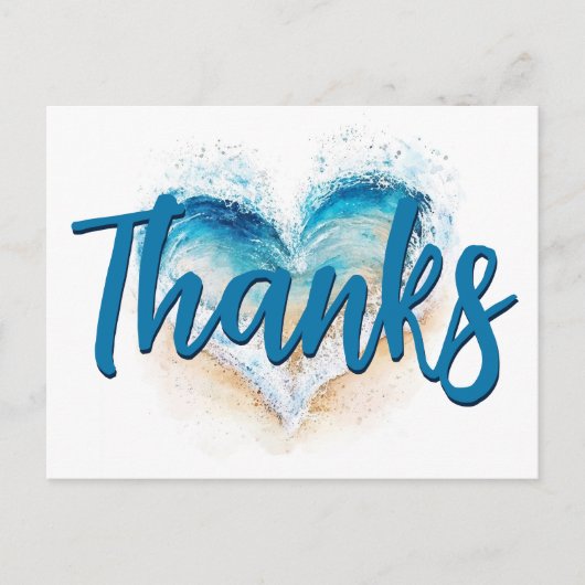 Hartgolfstrand bedankt briefkaart (Voorkant)