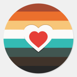 hartgradiënt ronde sticker