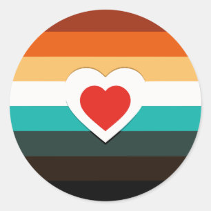 hartgradiënt ronde sticker