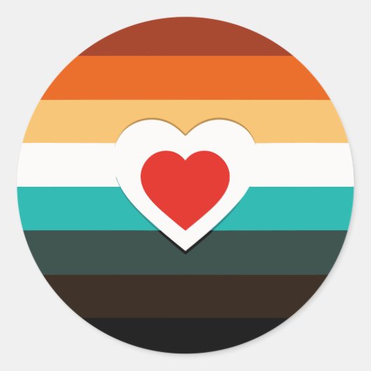 hartgradiënt ronde sticker (Voorkant)