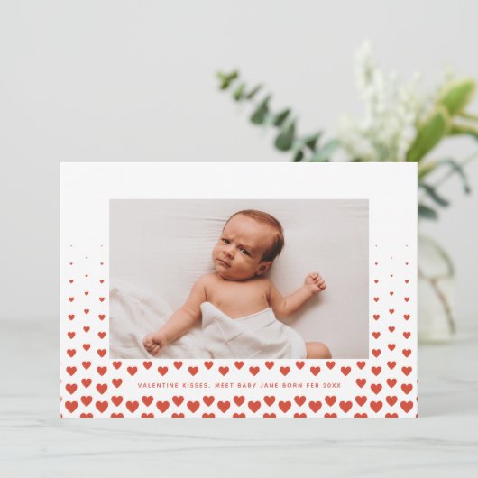 Hartgradiënt valentijn Foto Feestdagenkaart (Staand voorkant)