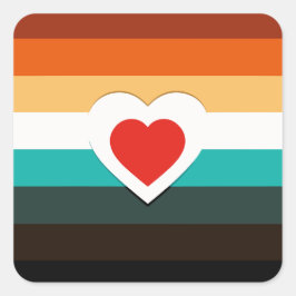 hartgradiënt vierkante sticker