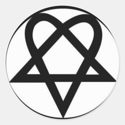 hartgramHIM Ronde Sticker (Voorkant)